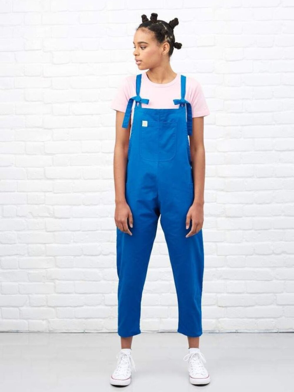 LUCY & YAK Original Blue Organic Cotton Canvas Overalls Dungarees, Size 4